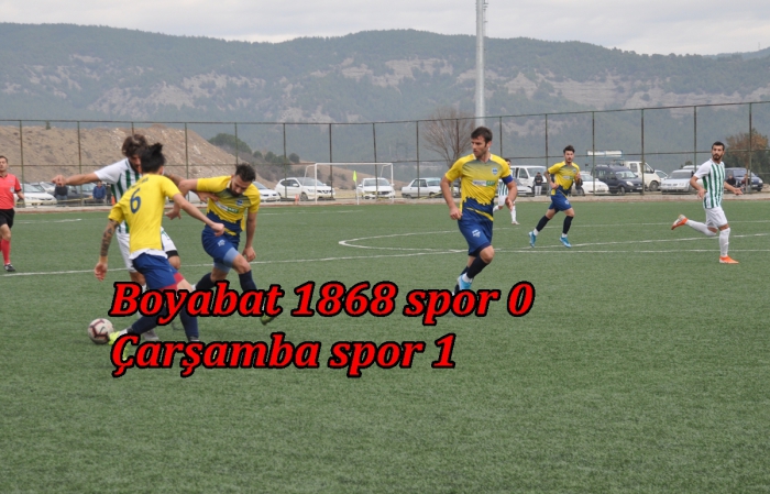 Boyabat 1868 Spor Evinde Çarşamba Spor'a 1-0  Mağlup Oldu