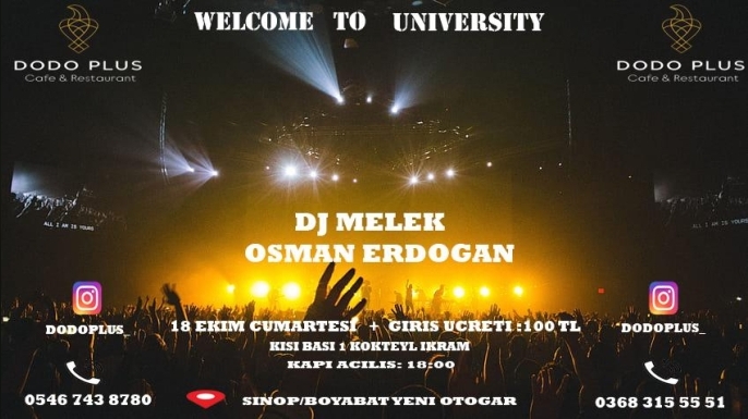 Sinop’ta Üniversite Öğrencilerine Özel Parti