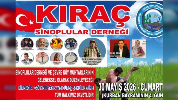 DURAĞAN'IN TEK GÜREŞ ETKİNLİĞİ GÖLYERİ YAYLA ŞENLİĞİ 30 MAYIS'TA...
