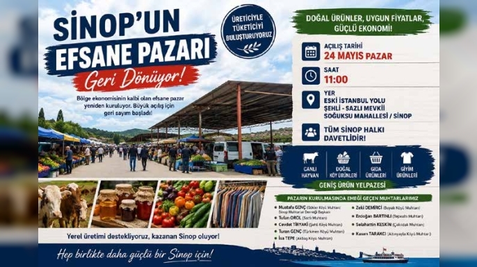 SİNOP’UN YILLARDIR BEKLEDİĞİ PAZAR YENİDEN KURULUYOR