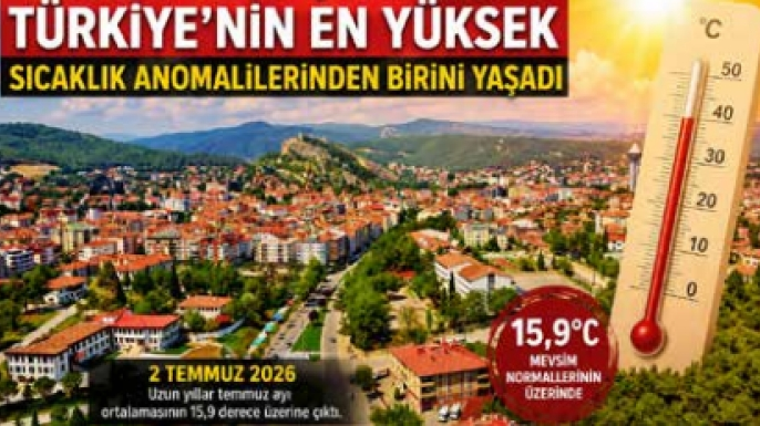 BOYABAT, TÜRKİYE'NİN EN YÜKSEK SICAKLIK ANOMALİLERİNDEN BİRİNİ YAŞADI