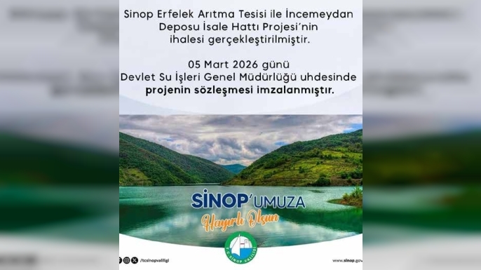SİNOP’TA 33 KÖYÜN İÇME SUYU SORUNUNA 147 MİLYON LİRALIK ÇÖZÜM